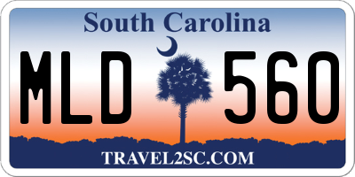 SC license plate MLD560