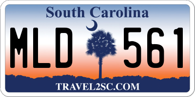 SC license plate MLD561