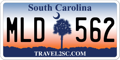 SC license plate MLD562