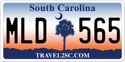 SC license plate MLD565