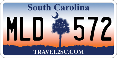SC license plate MLD572