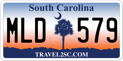 SC license plate MLD579