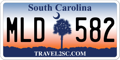 SC license plate MLD582