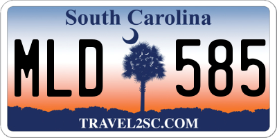SC license plate MLD585