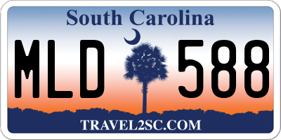 SC license plate MLD588