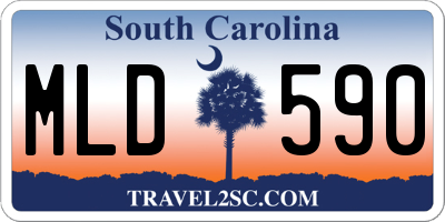 SC license plate MLD590