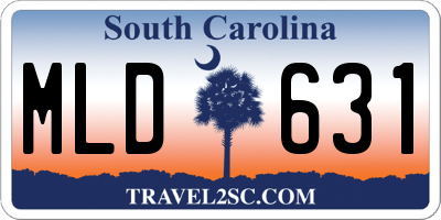 SC license plate MLD631