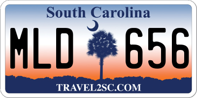 SC license plate MLD656