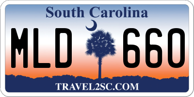 SC license plate MLD660