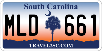 SC license plate MLD661