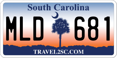 SC license plate MLD681