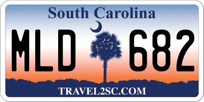 SC license plate MLD682