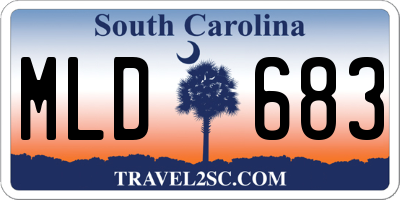 SC license plate MLD683