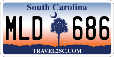 SC license plate MLD686