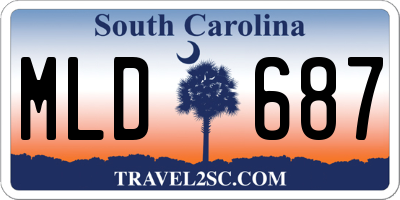 SC license plate MLD687