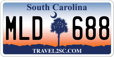 SC license plate MLD688