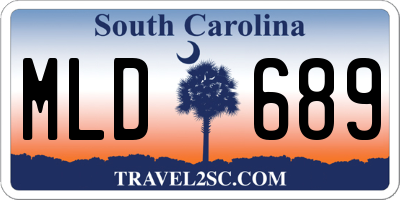 SC license plate MLD689