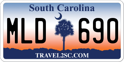 SC license plate MLD690