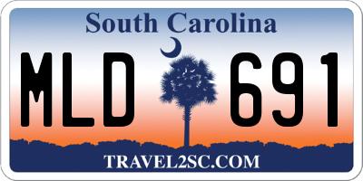 SC license plate MLD691