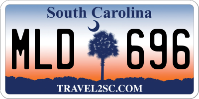 SC license plate MLD696