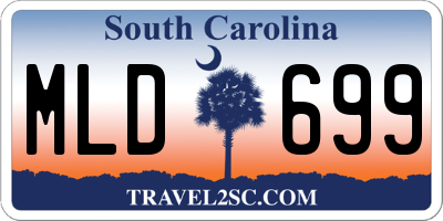 SC license plate MLD699