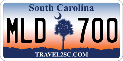 SC license plate MLD700