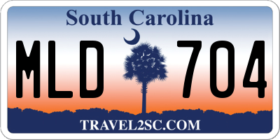 SC license plate MLD704