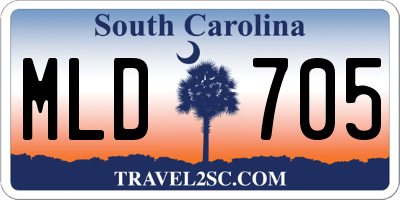 SC license plate MLD705