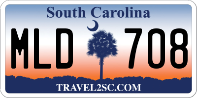 SC license plate MLD708