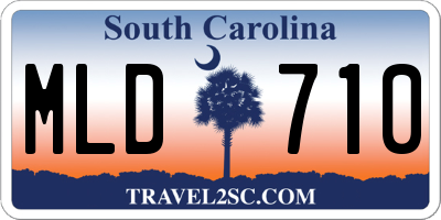 SC license plate MLD710