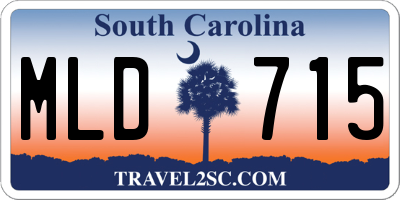 SC license plate MLD715