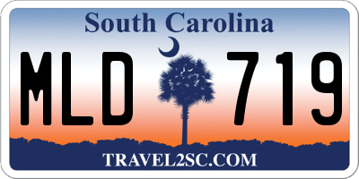 SC license plate MLD719