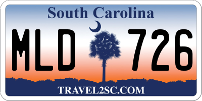 SC license plate MLD726
