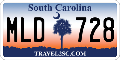 SC license plate MLD728