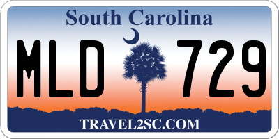 SC license plate MLD729