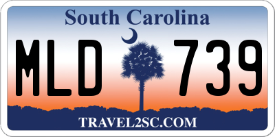 SC license plate MLD739