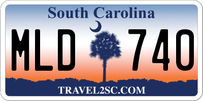 SC license plate MLD740