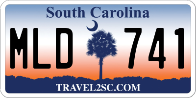 SC license plate MLD741