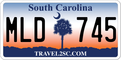 SC license plate MLD745