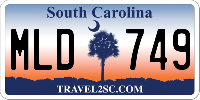SC license plate MLD749