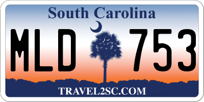 SC license plate MLD753