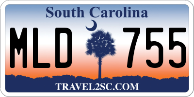 SC license plate MLD755