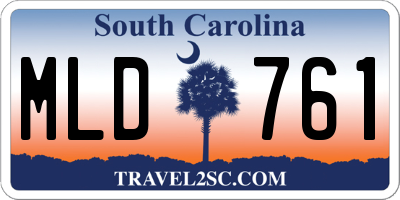 SC license plate MLD761