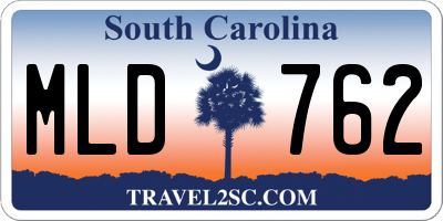 SC license plate MLD762