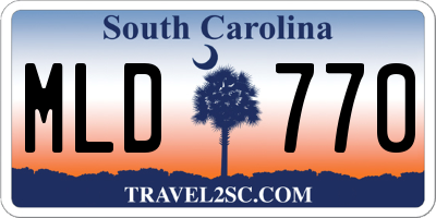 SC license plate MLD770