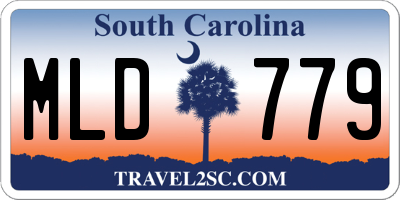 SC license plate MLD779