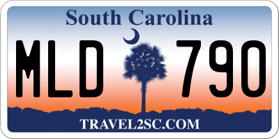 SC license plate MLD790