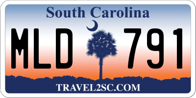 SC license plate MLD791