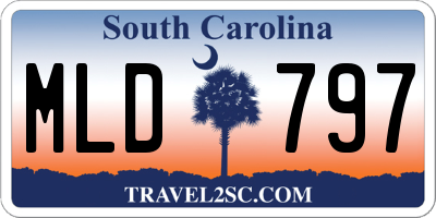 SC license plate MLD797