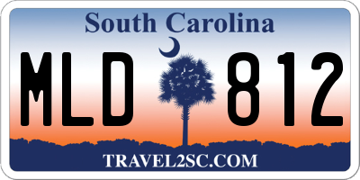 SC license plate MLD812